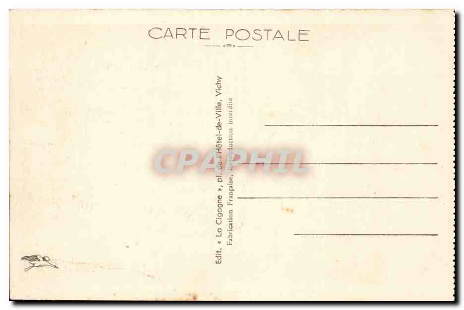 Vichy CPA Le Pergola pres le palais des sources — Verso