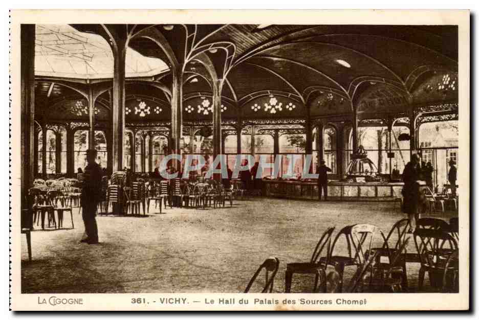 Vichy CPA Le hall du palais des sources Chomel