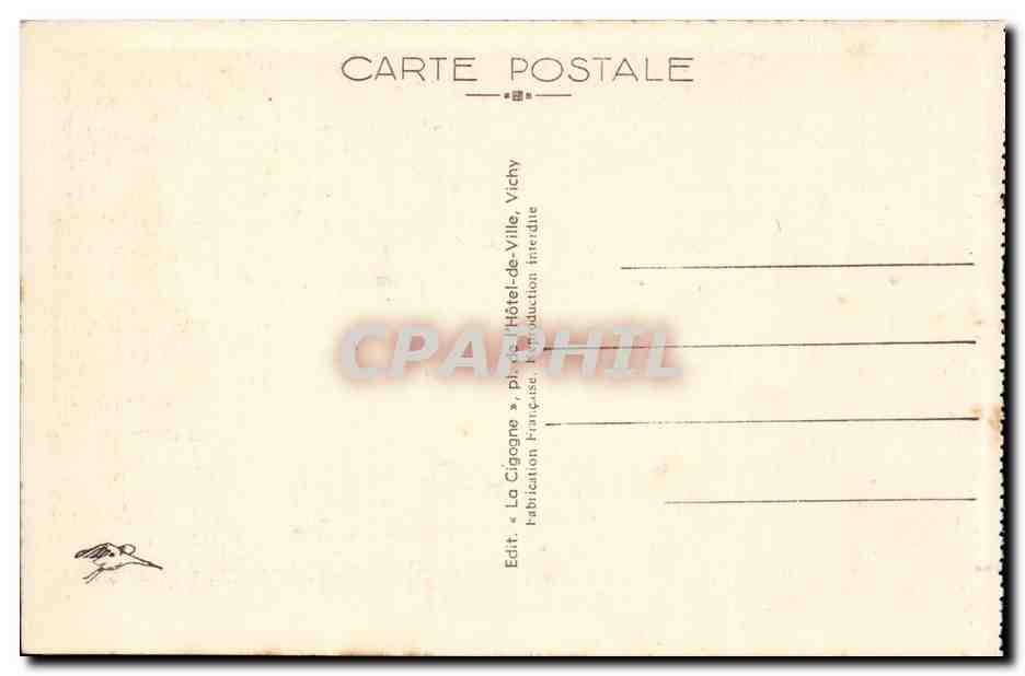 Vichy CPA Source de la grande grille  — Rückseite