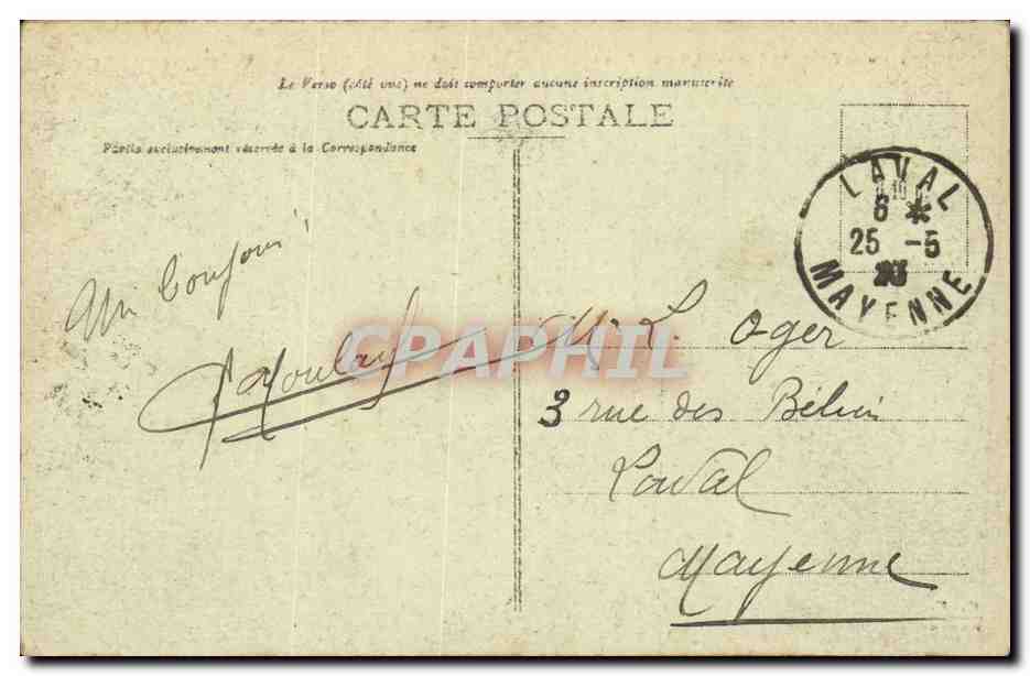 Paris CPA Le grand palais — Verso