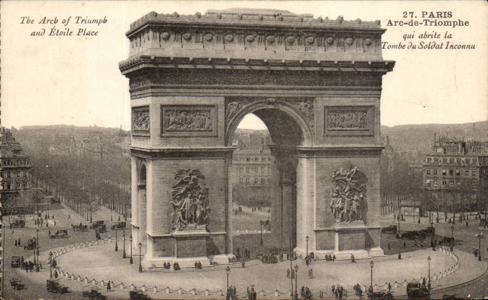 Paris CPA Arc de triomphe