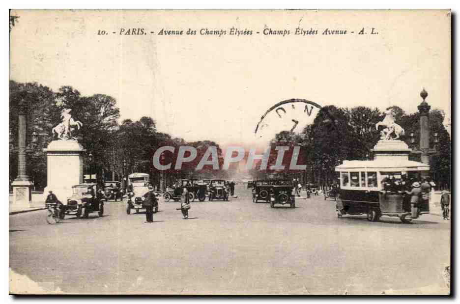 Paris CPA Avenue des Cahmps Elysees 