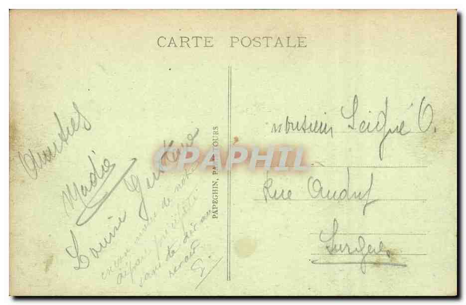 Paris CPA La gare de l'est  — Verso