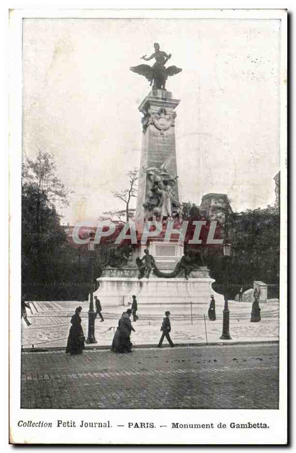 Paris CPA Monument de Gambetta (collection Petit Journal)