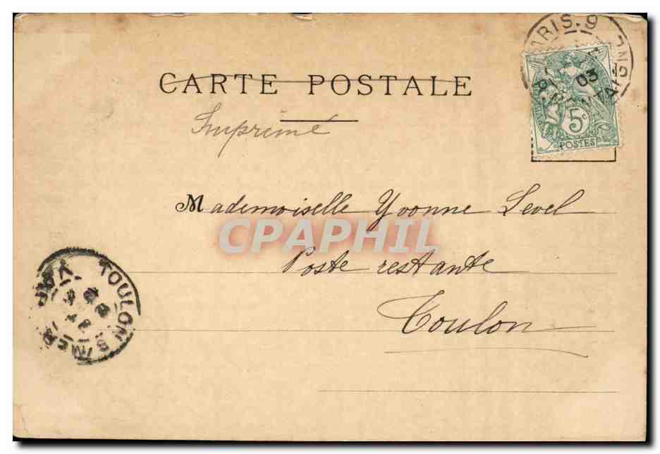 Paris CPA Pensionnat des fideles compagnes de Jesus Facade principale — Verso