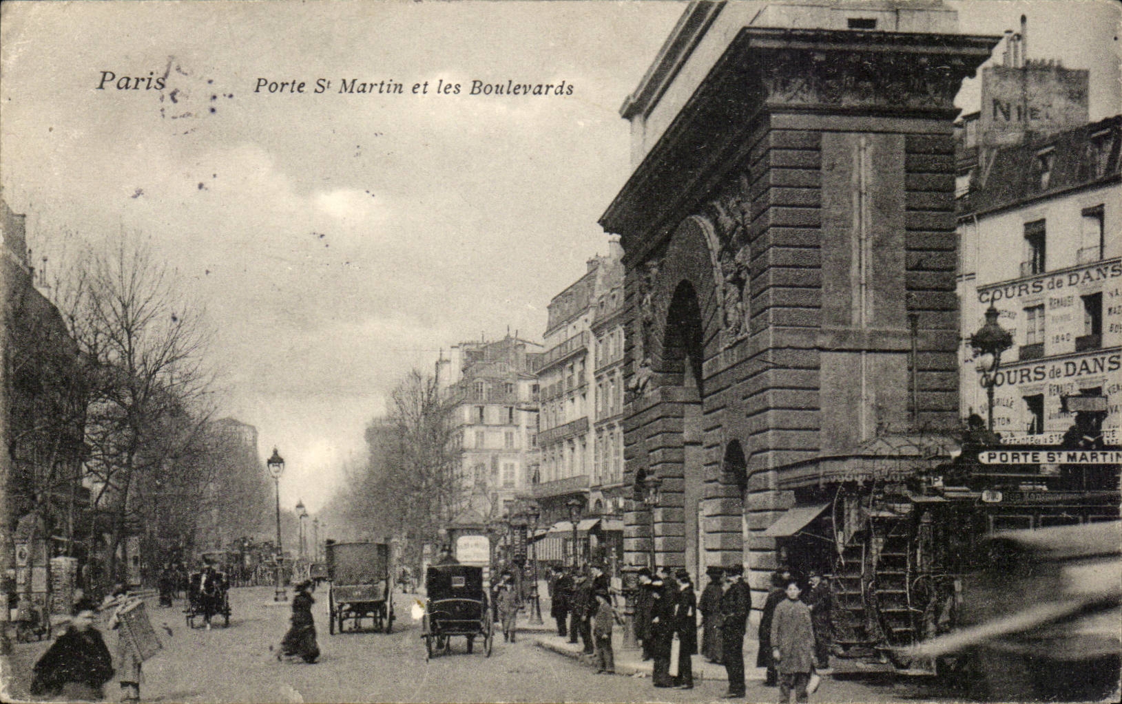 Paris CPA Porte Saint Martin et les Boulevards 