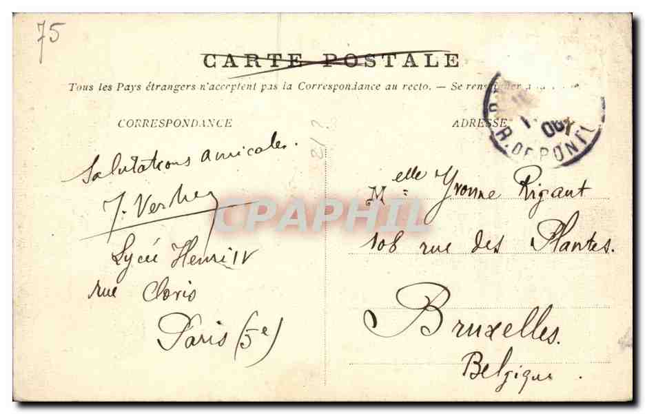 Paris CPA Porte Saint Martin et les Boulevards  — Rückseite