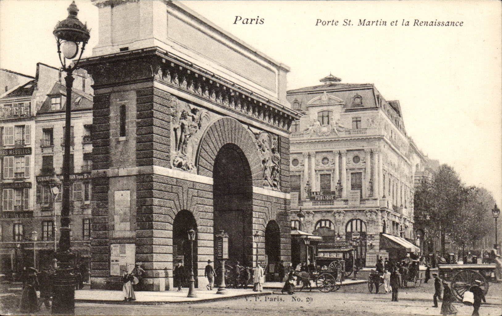 Paris CPA Porte Saint Martin et la Renaissance
