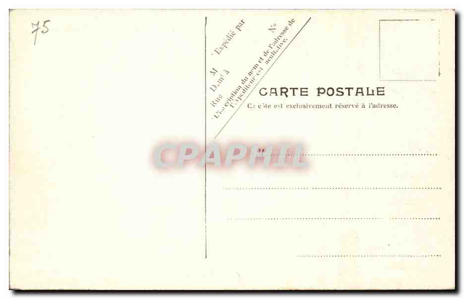 Paris CPA Porte Saint Martin et la Renaissance — Verso