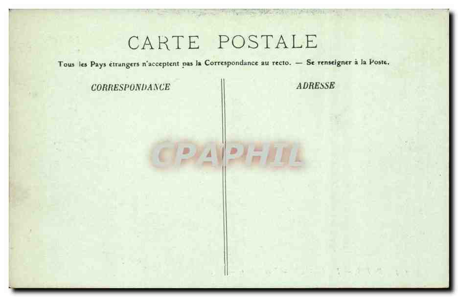 Paris CPA L'hotel de ville Les salons — Verso