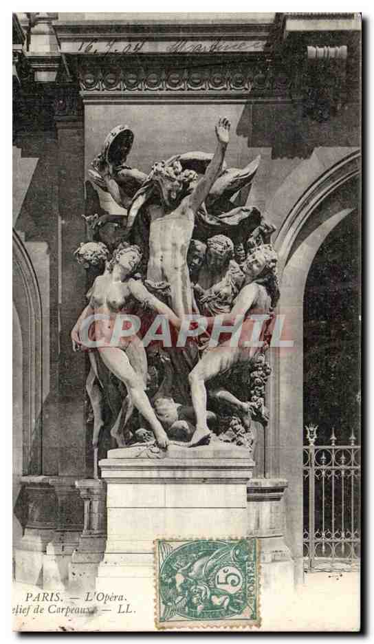 Paris CPA L'opera Bas relief de Carpeaux