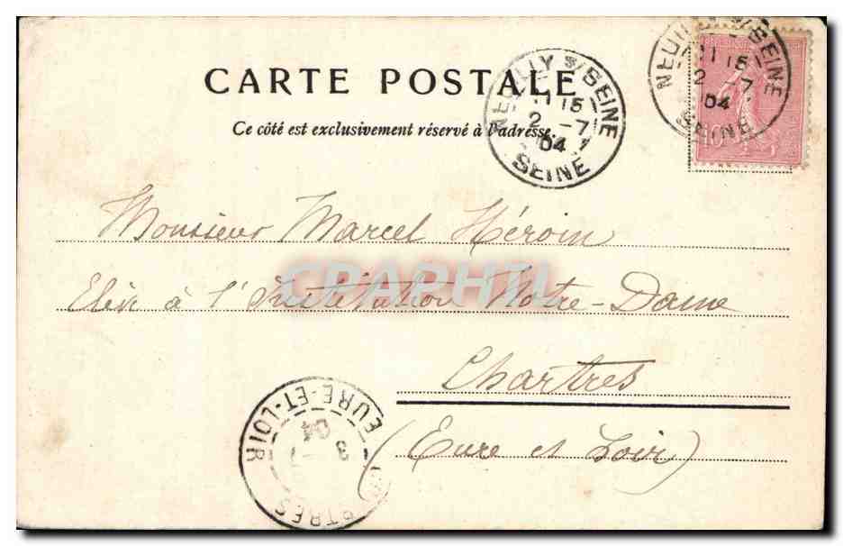 Paris CPA Le Sacre Coeur Montmartre — Rückseite