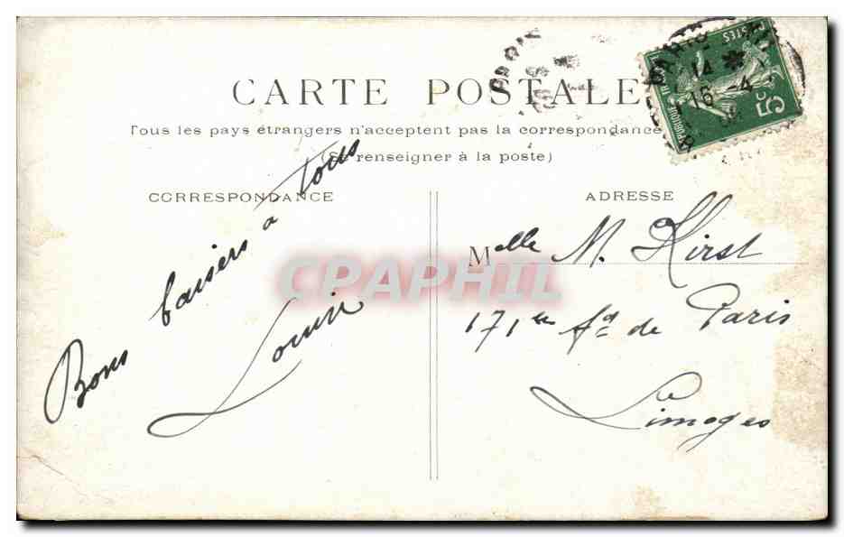 Paris CPA La Seine au pont neuf — Rückseite