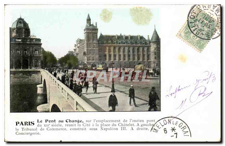 Paris CPA Le pont de change