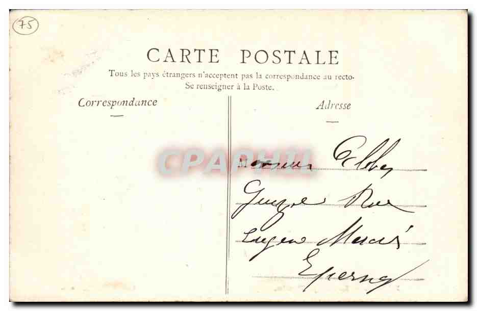 Paris CPA Les sept ponts — Rückseite