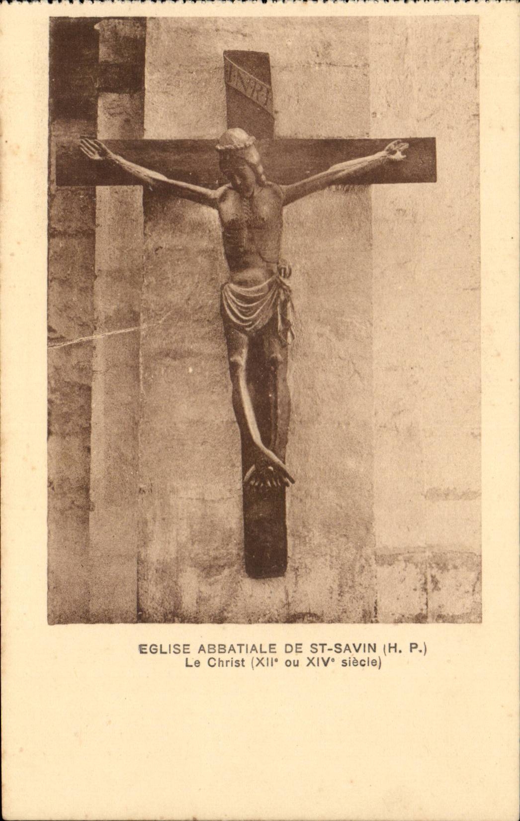Le Christ — Église abbatiale de St-Savin (H. P.) — H. P. (H. P. = H. P. = H. P.)