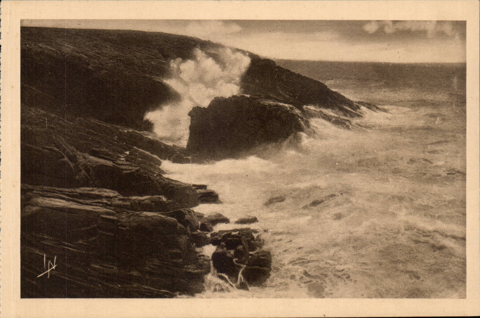Quiberon CPA Rochers de la Cote SAuvage