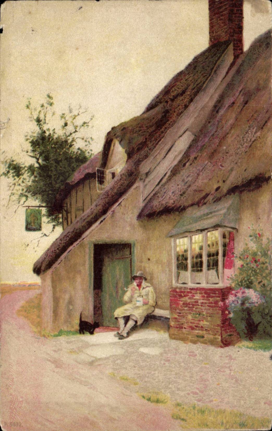 CPA Fantaisie Maison a la campagne
