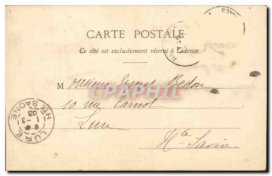 CPA Fantaisie Femme Agence matrimoniale — Rückseite