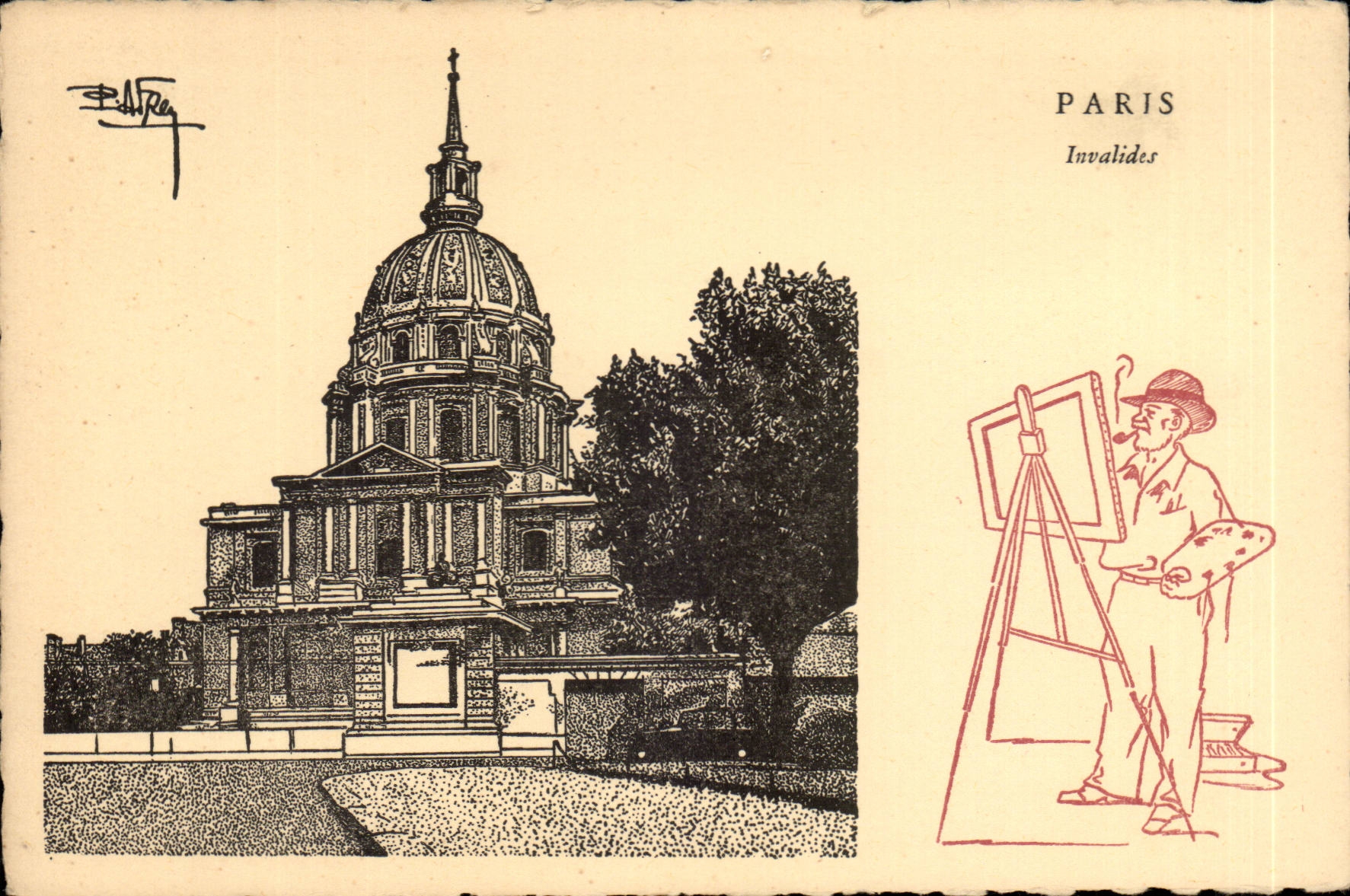 CPA Fantaisie Paris Invalides