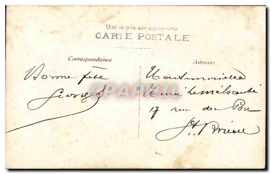 CPA Fantaisie Enfant Bonne fete — Rückseite
