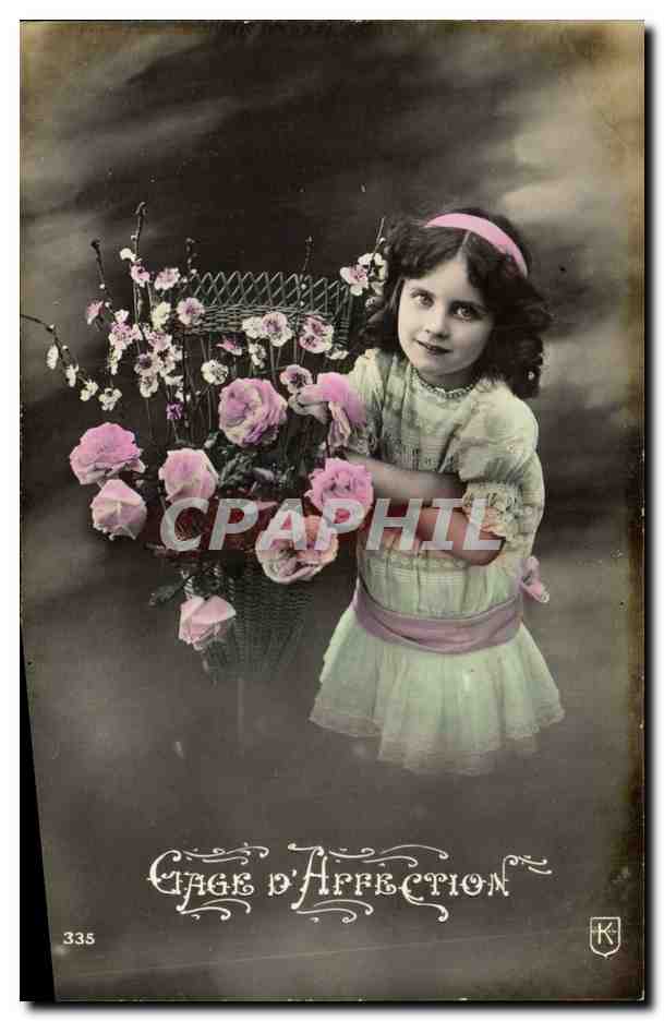 CPA Fantaisie Enfant Gage d'affection
