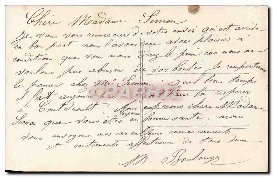 CPA Fantaisie Enfant Gage d'affection — Rückseite