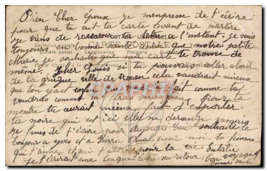 Jeune femme en robe rose — demande de protection — éditeur Carte Postale Levelezolap, n°732 — Verso