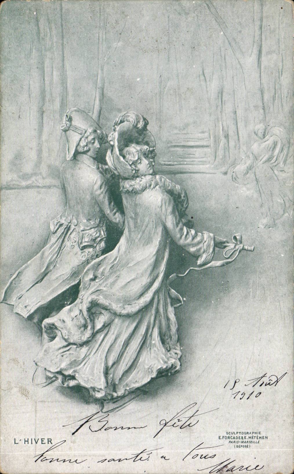 CPA Fantaisie Femme L'hiver 