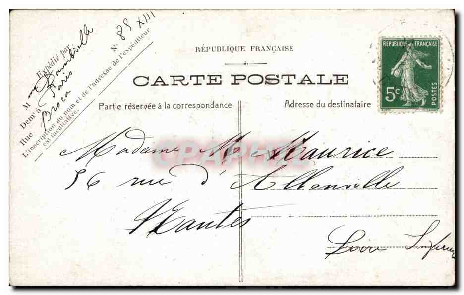 CPA Fantaisie Femme L'hiver  — Rückseite