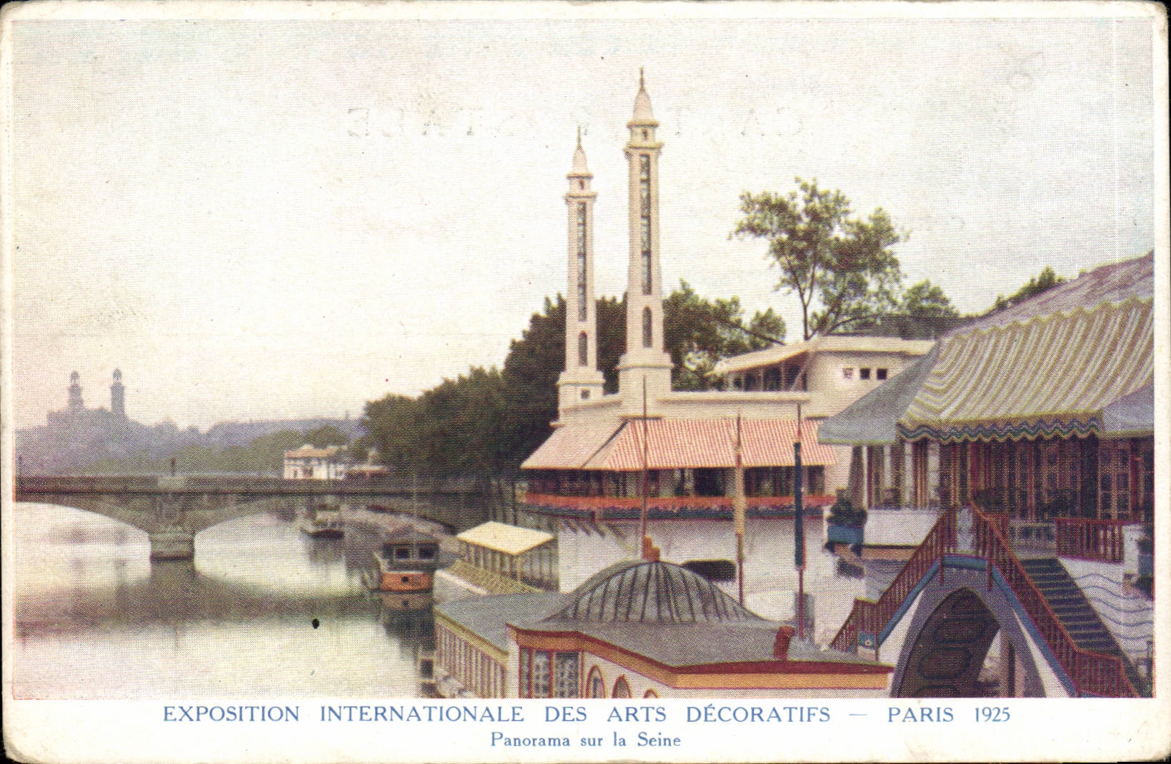 Paris CPA Exposition internationale des Arts DEcoratifs Paris 1925 Panorama sur la Seine