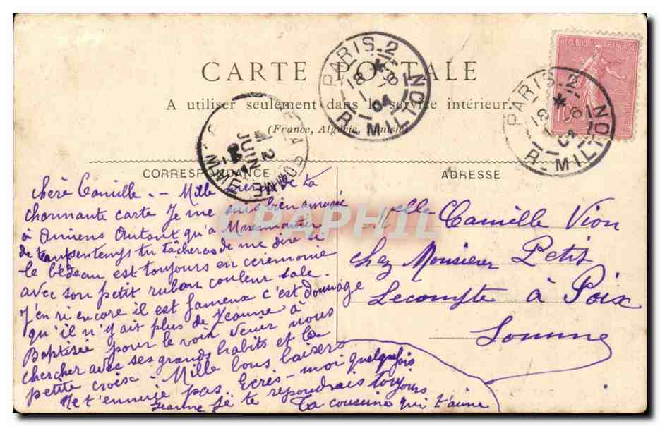 Paris CPA L'hippodrome — Rückseite