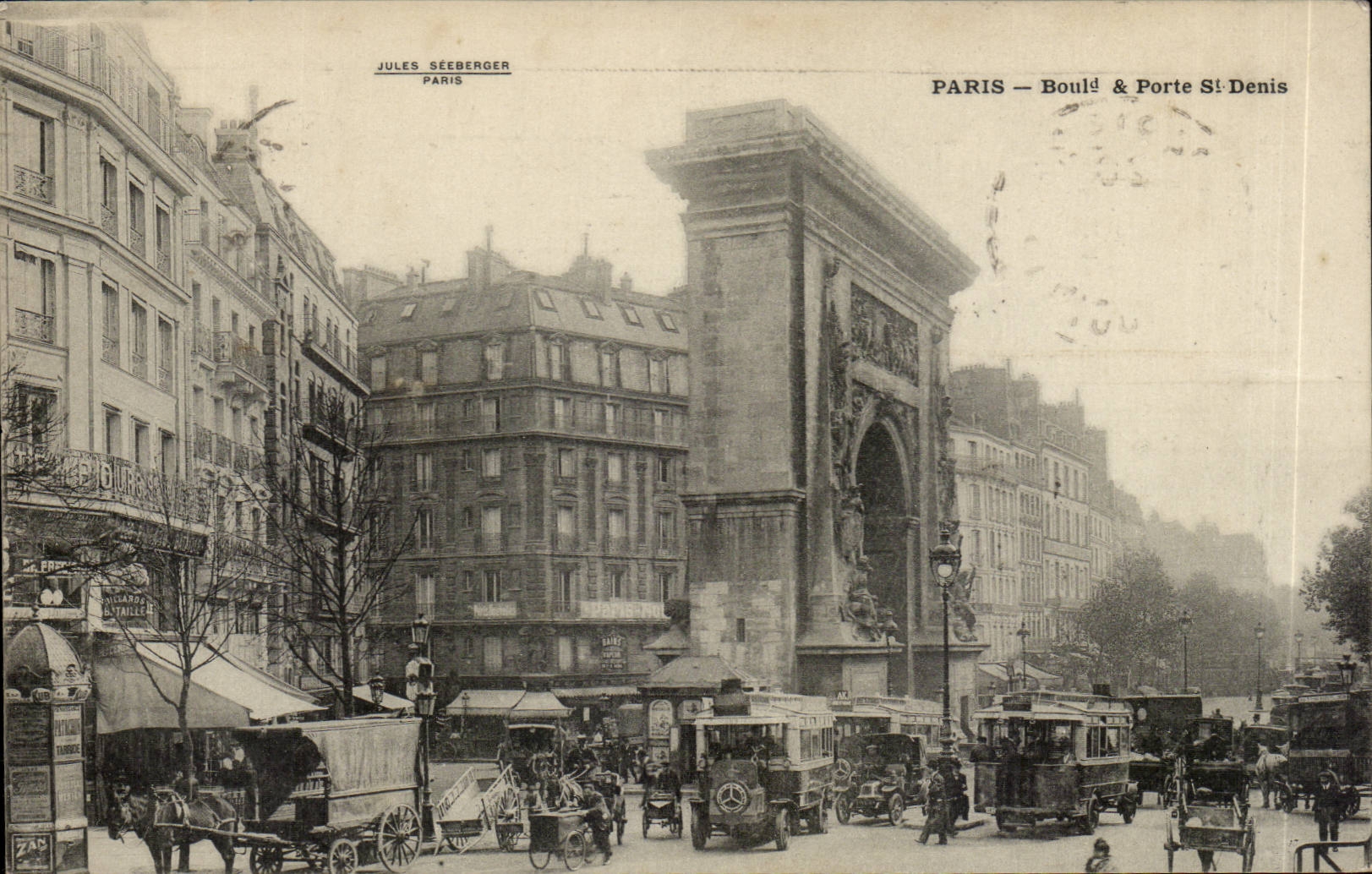 Paris CPA Boulevard et Porte Saint Denis