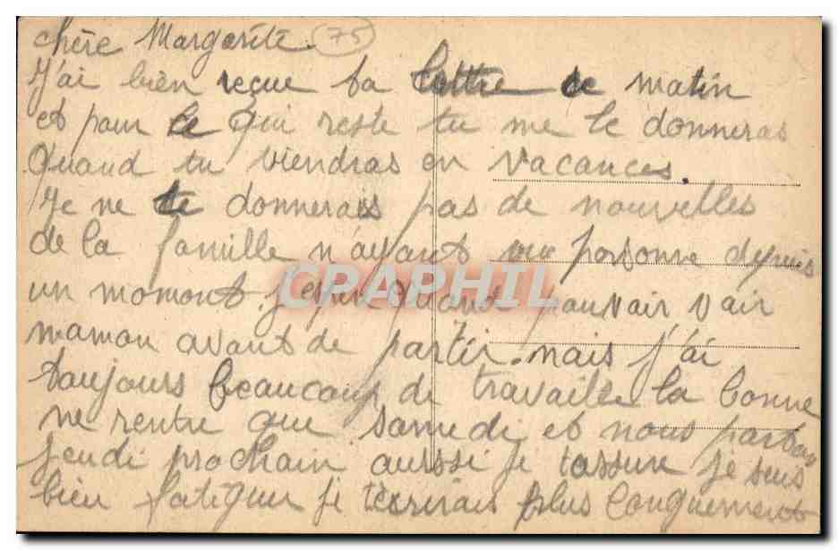 Paris CPA Avenue des Champs Elysees — Verso