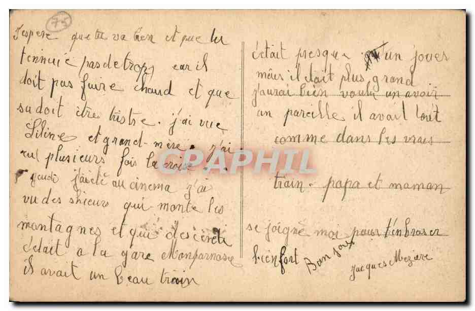 Paris CPA la Conciergerie — Rückseite