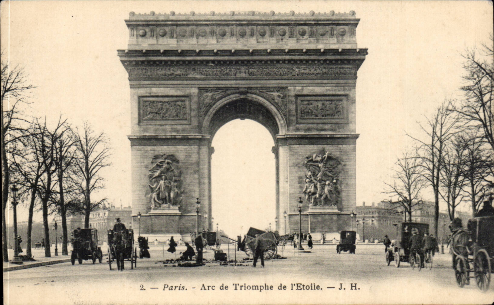 Paris CPA Arc de TRiomphe de L'Etoile