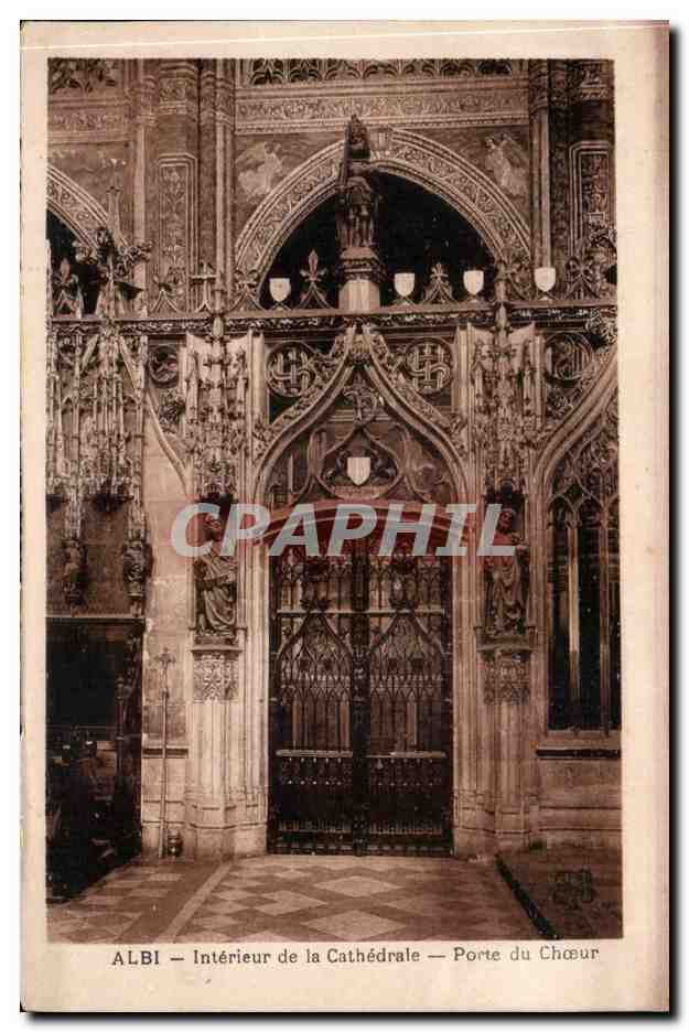 CPA Albi La cathedrale Ste Cecile Interieur Porte du choeur