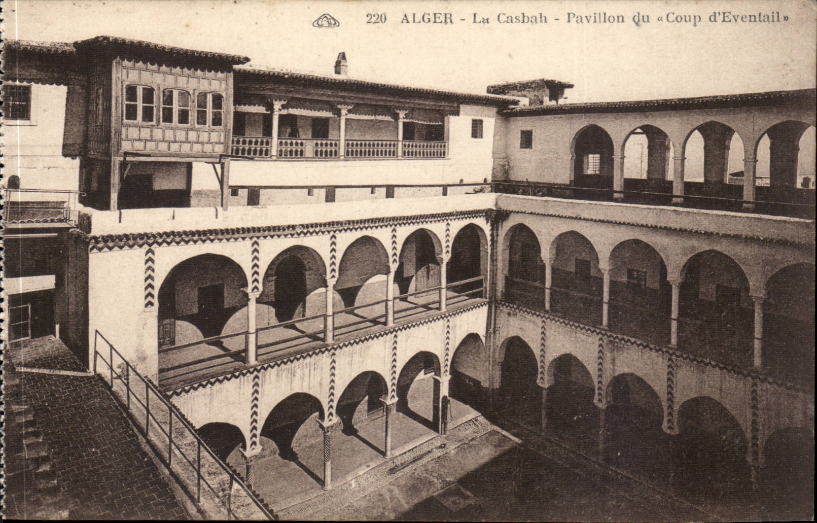 CPA Algerie Alger La casbah Pavillon du coup d'Eventail