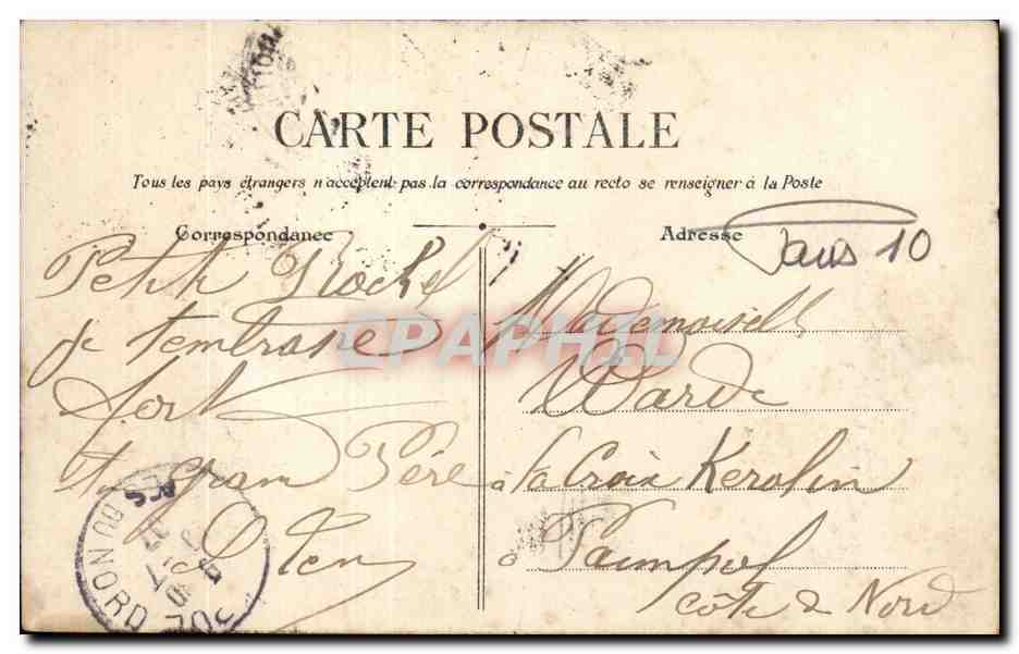 CPA Paris Place de la Republique — Rückseite