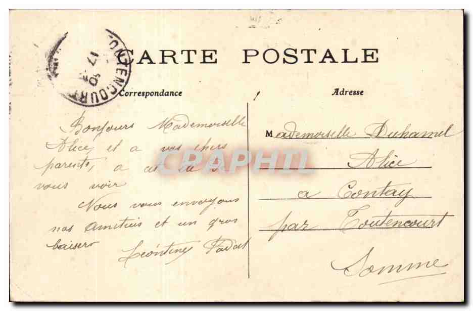 CPA Paris L'hotel de ville — Verso