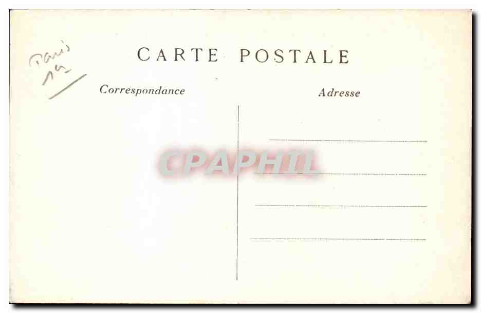 CPA Paris Le square du Louvre — Rückseite