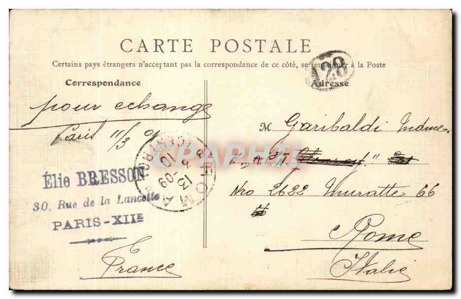 CPA Paris Le Louvre Place de la concorde — Verso