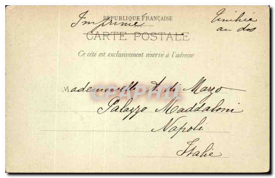 CPA Paris Palais de justice et le tribunal de commerce — Rückseite