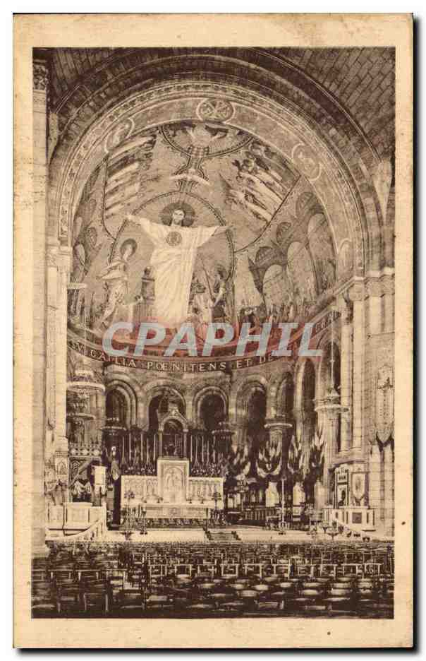 CPA Paris Basilique du Sacre Coeur de Montmatre Le choeur et le maitre autel