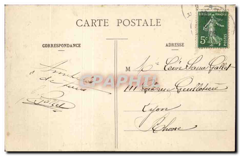 CPA Paris le Jardin du Luxembourg Le Senat — Rückseite