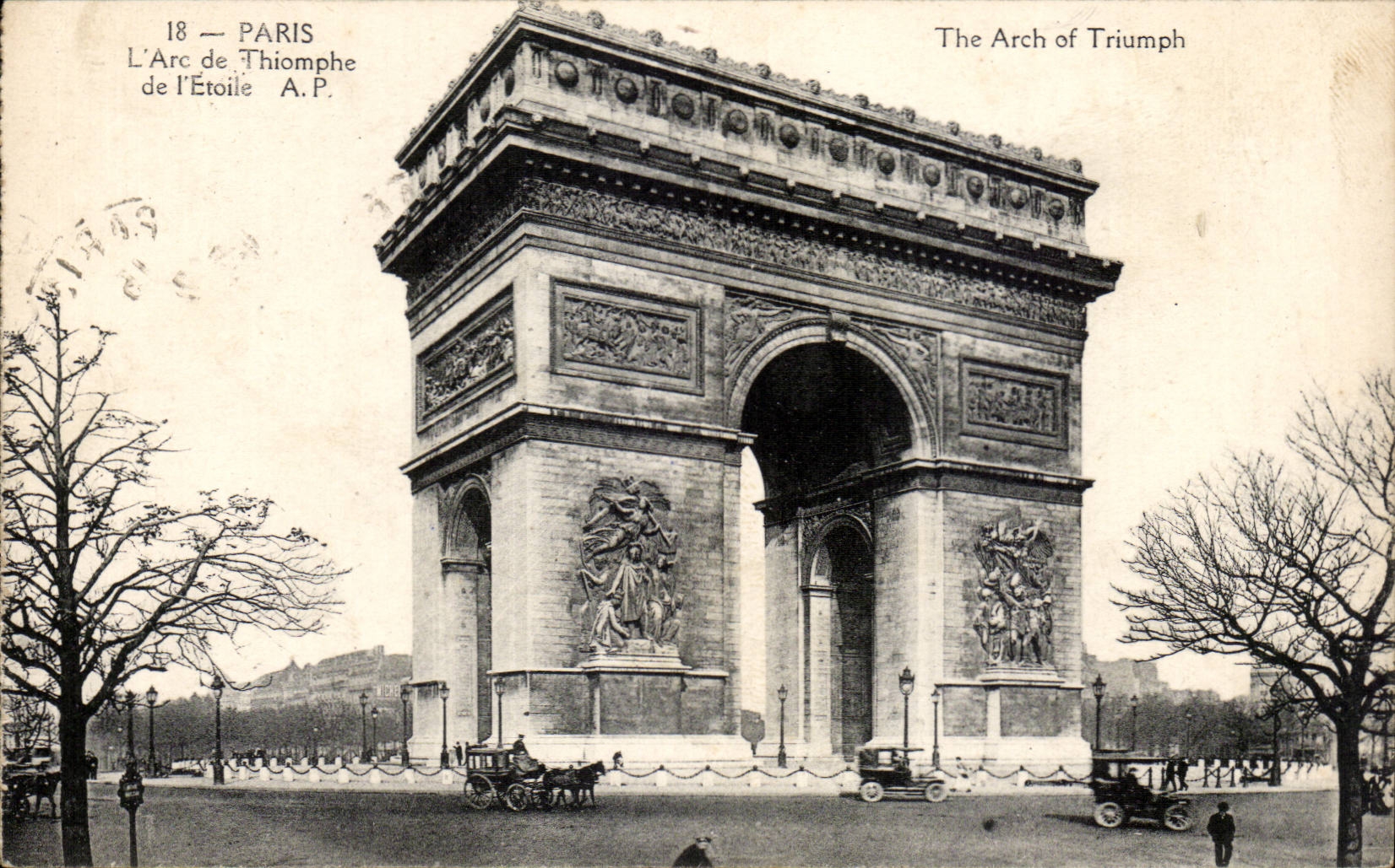 CPA Paris Arc de triomphe de l'Etoile