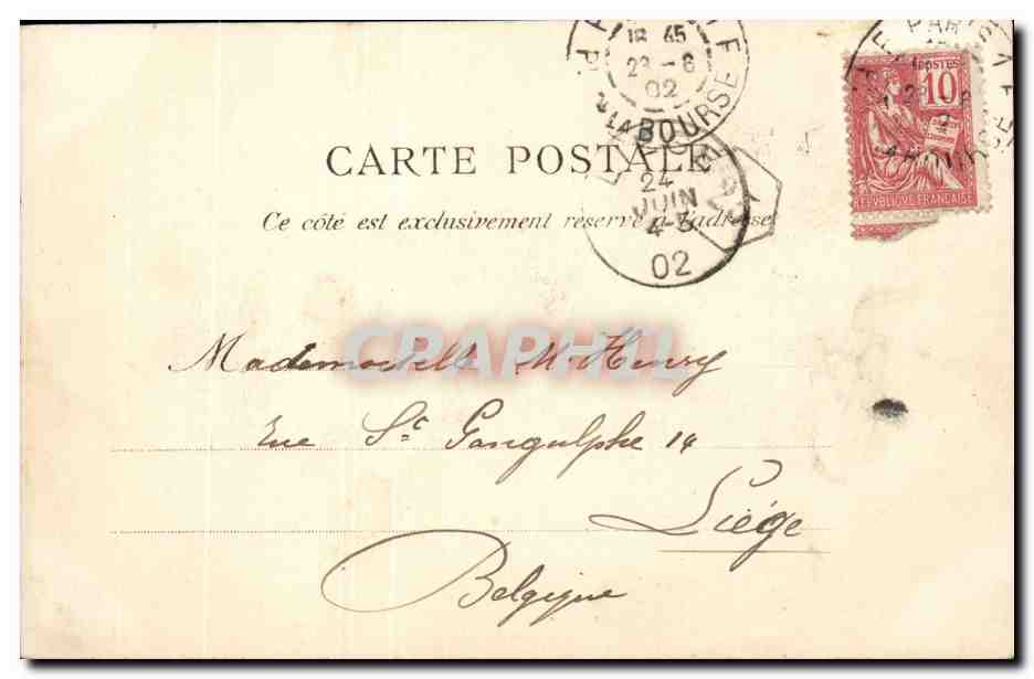 CPA Paris Place de la Concorde — Rückseite