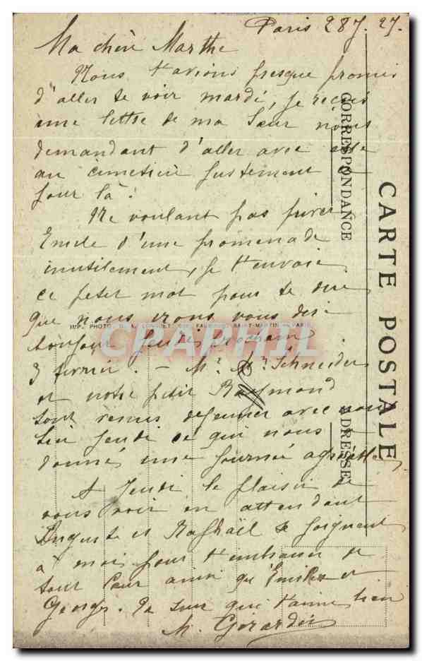 CPA Paris Basilique du Sacre Coeur Montmartre Crypte Le deambulatoire — Rückseite