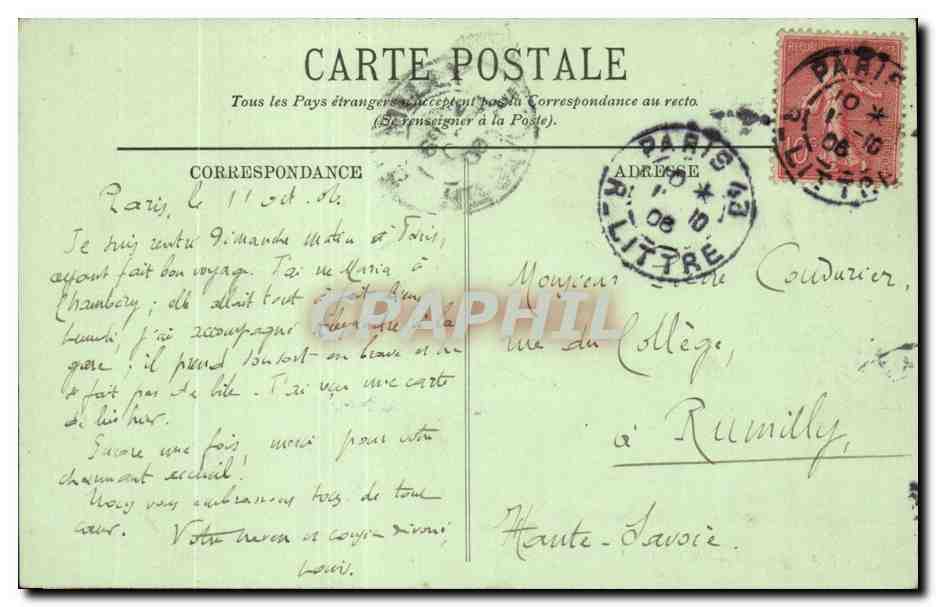 CPA Paris Notre Dame  — Rückseite