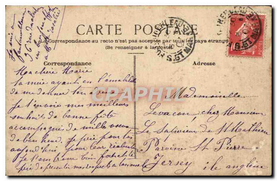 CPA Fantaisie Bonne fete Fleurs — Verso